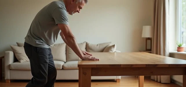 Astuces pratiques pour retourner facilement une table lourde sans se blesser